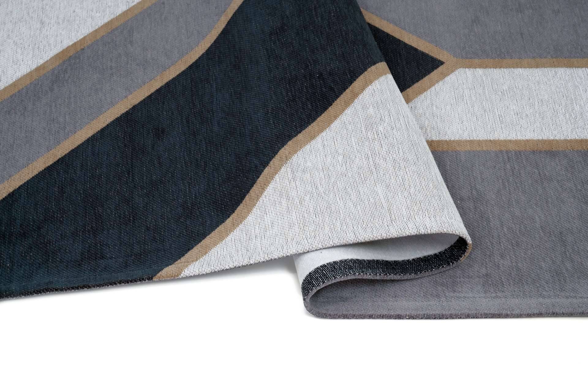 Moderner Teppich GATSBY DARK BLUE - Waschbarer Teppich – Bild 5